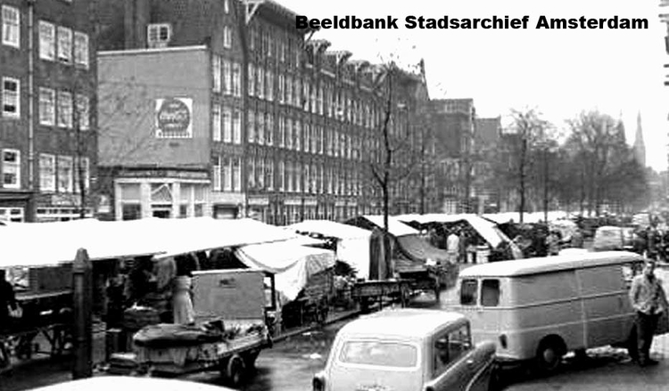 Markt op de Lindengracht in 1961 Foto: Beeldbank van het Stadsarchief 