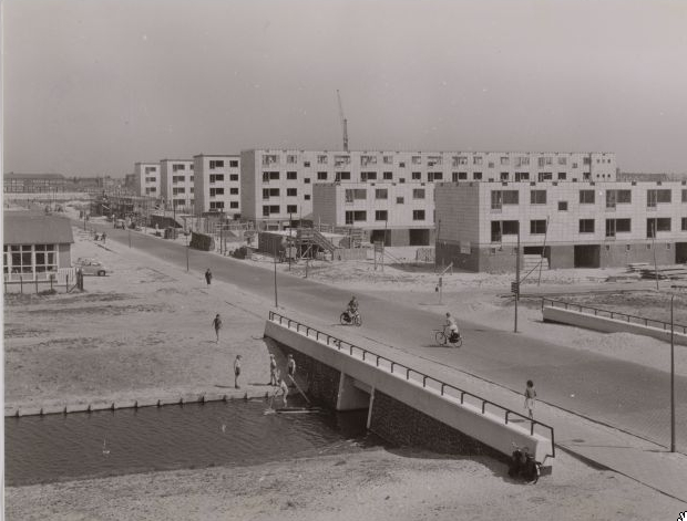 Johan Jongkindstraat in aanbouw Foto: Beeldbank van het Stadsarchief van de gemeente Amsterdam, 10 mei 1960 
