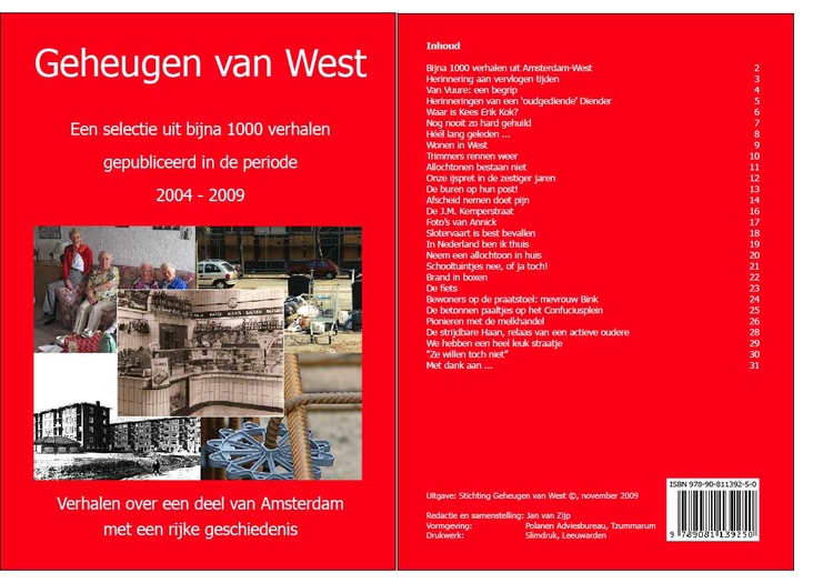 Boekje Geheugen van West 2004-2009 (uitgegeven in 2010) Normale prijs € 3,00 