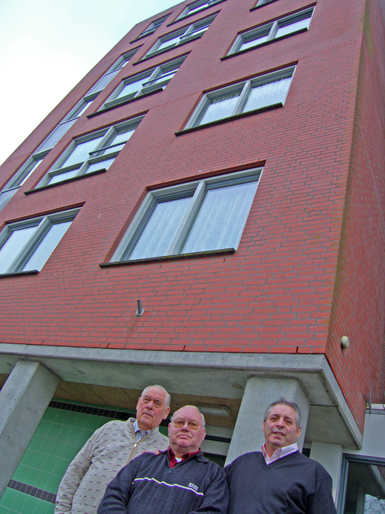 De drie J's (Jan, Joop en Jaap) voor wooncomplex Carpe Diem Foto: Shirley Brandeis 