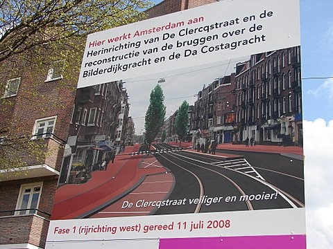 Straks meer ruimte voor de fietsers Foto: Annick van Ommeren-Marquer, mei 2008 
