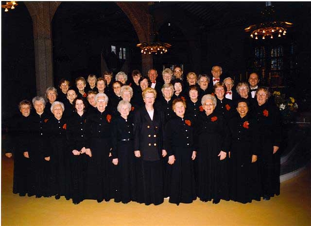 Het koor zo'n 15 jaar geleden wie, wat, wanneer, waar Foto: collectie Steinie Eggerding 