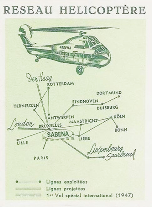 Reclame voor de luchtlijnen van Sabena Foto: collectie Piet Zegstroo 