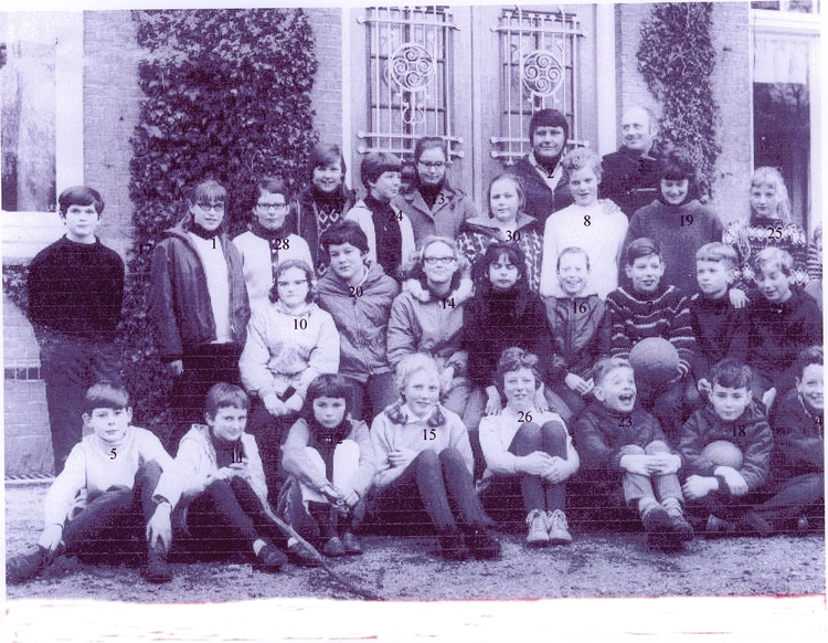 De klas van Juffrouw Kat De Klas (VB) van Juffrouw Kat, Burgemeester Rendorpschool, 1966-1967. Slotermeer 