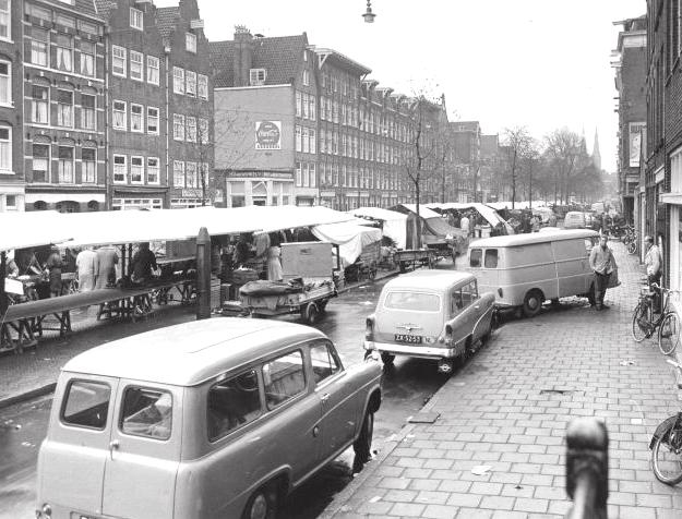 Markt op de Lindengracht Foto: Beeldbank van het Stadsarchief van Amsterdam, 1961 