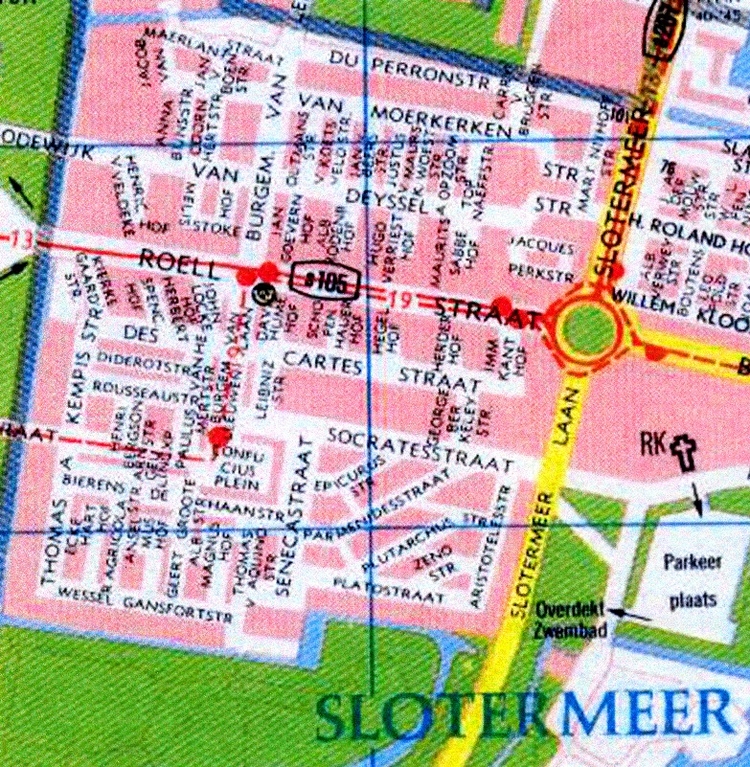 Kaart van Slotermeer Oude kaart van Slotermeer 