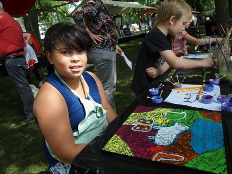 Aboriginal Art? Makkie! Foto: Annick van Ommeren-Marquer, 26 juni 2011 