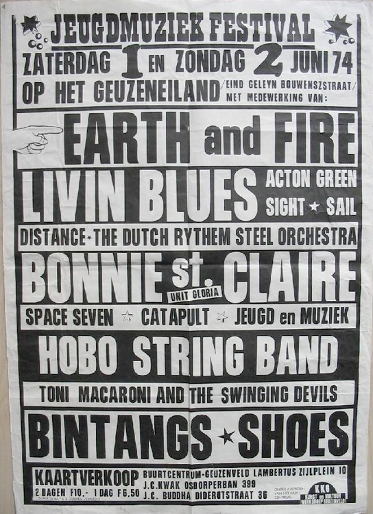 Poster Popweekend 1974 