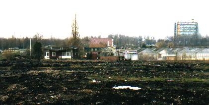 Nieuw Sloten Het tuindersgebied in 1986, ten tijde van de ontruiming. 