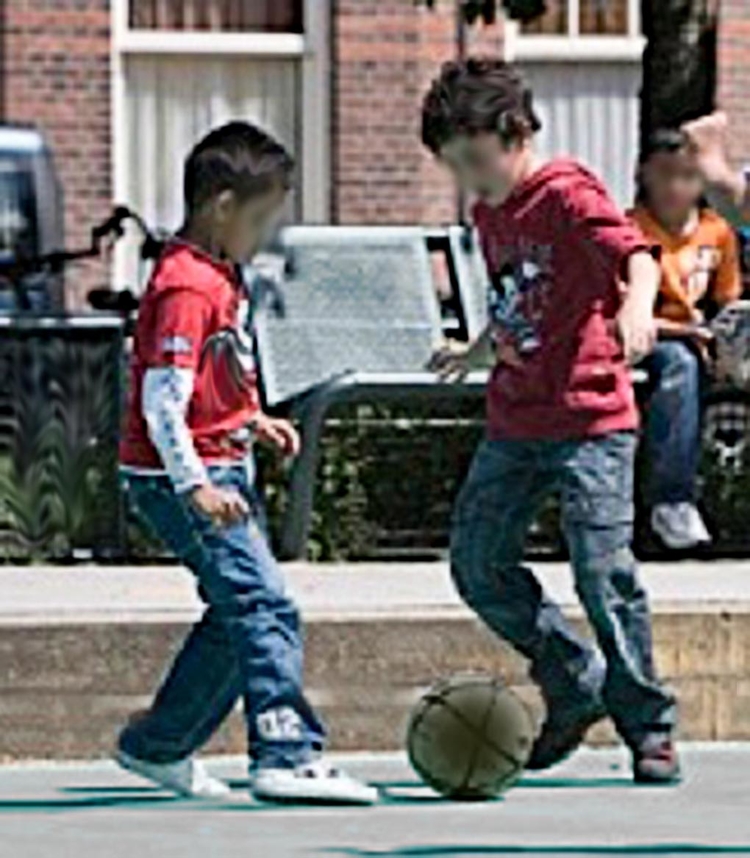 Straatvoetbal Fotofragment van internet 