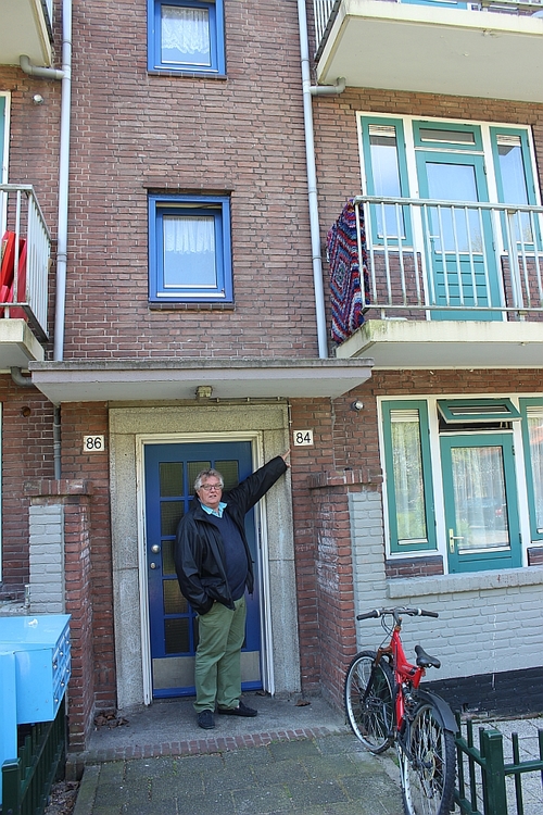 Het huis van Tom Rook: Burgemeester van de Pollstraat 84-1 hg Bron: foto Kees Bijleveld, 2014 