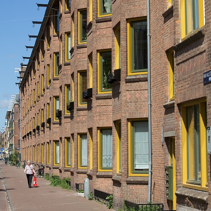 Woonblok A van J.C. van Epen en H.P. Berlage in de Van Hallstraat  Foto: Teresa van Twuijver, 2018 