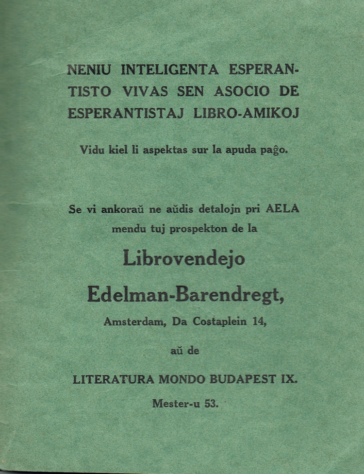 De catalogus, maar dan in Esperanto  